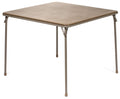 38" Square Folding Card Table, Beige Vinyl E8209