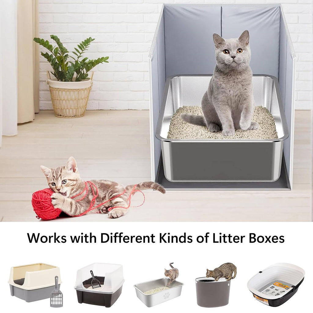 Extra Large Open Top High Sided Cat Litter Box Enclosure Q271604