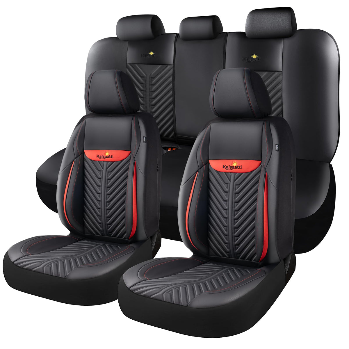 PU Leather Waterproof Car Seat Covers Full Set Z1004