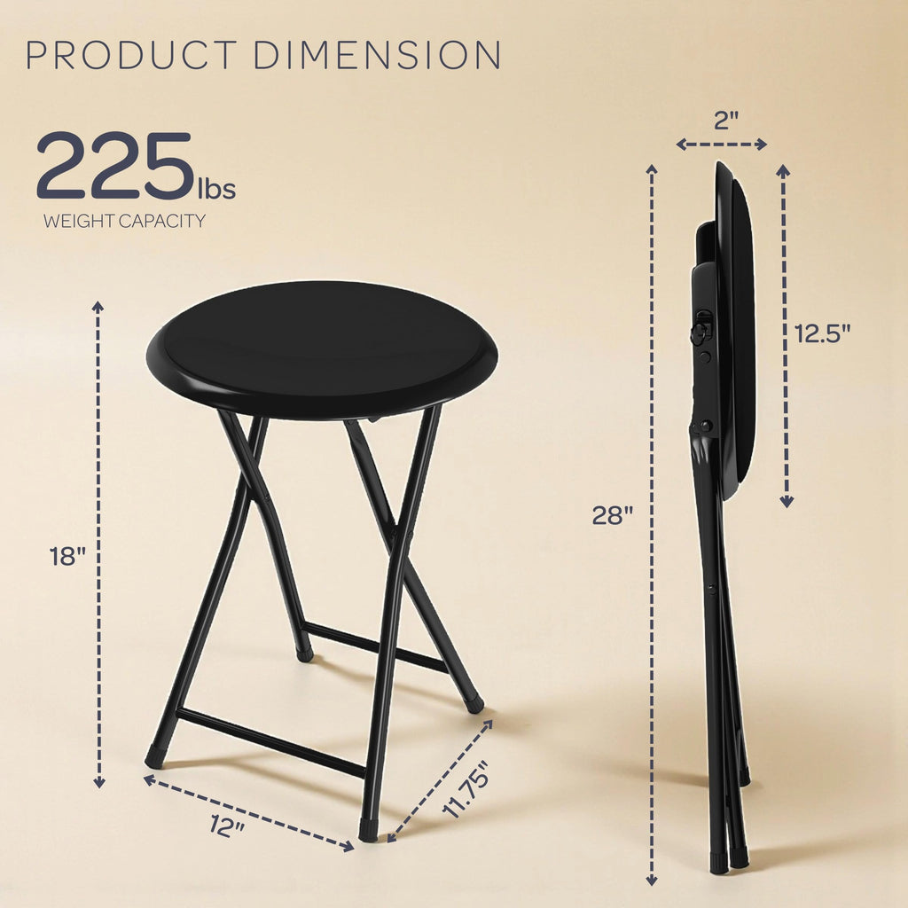 Folding Backless Stool 18-Inch 225lb Capacity K658819