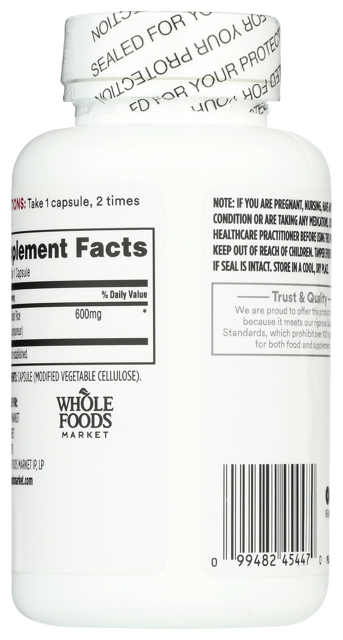 Red Yeast Rice 600mg 120 Count I4573