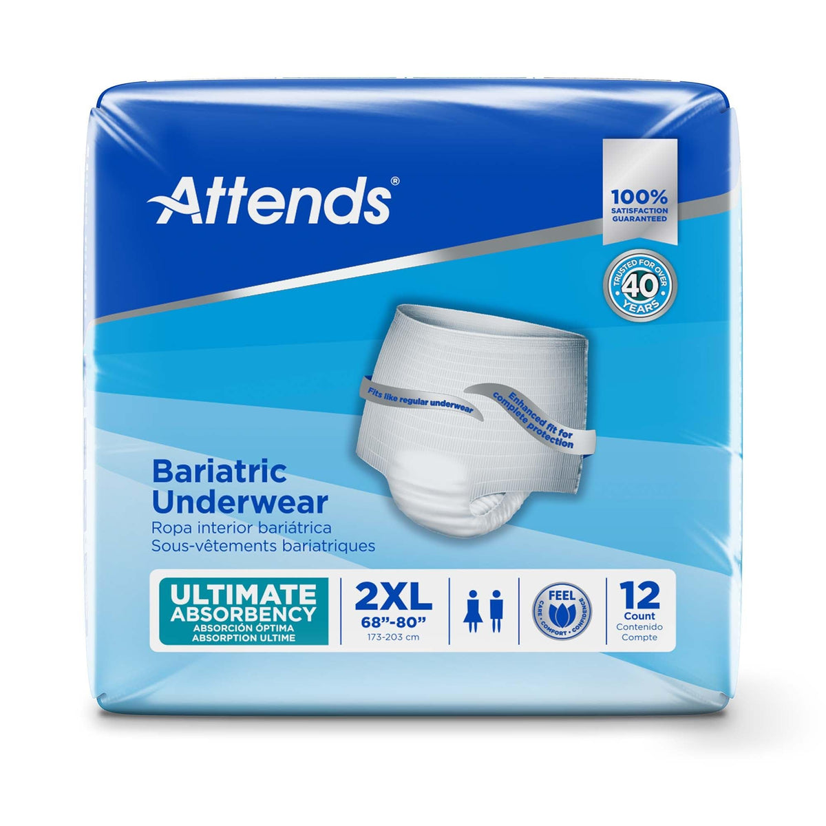 2X-Large Adult Incontinence Underwear, 12 ct F305128