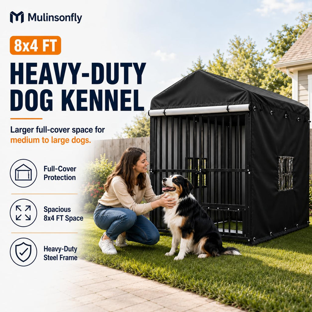 Heavy Duty Outdoor Dog Kennel with Cover F591