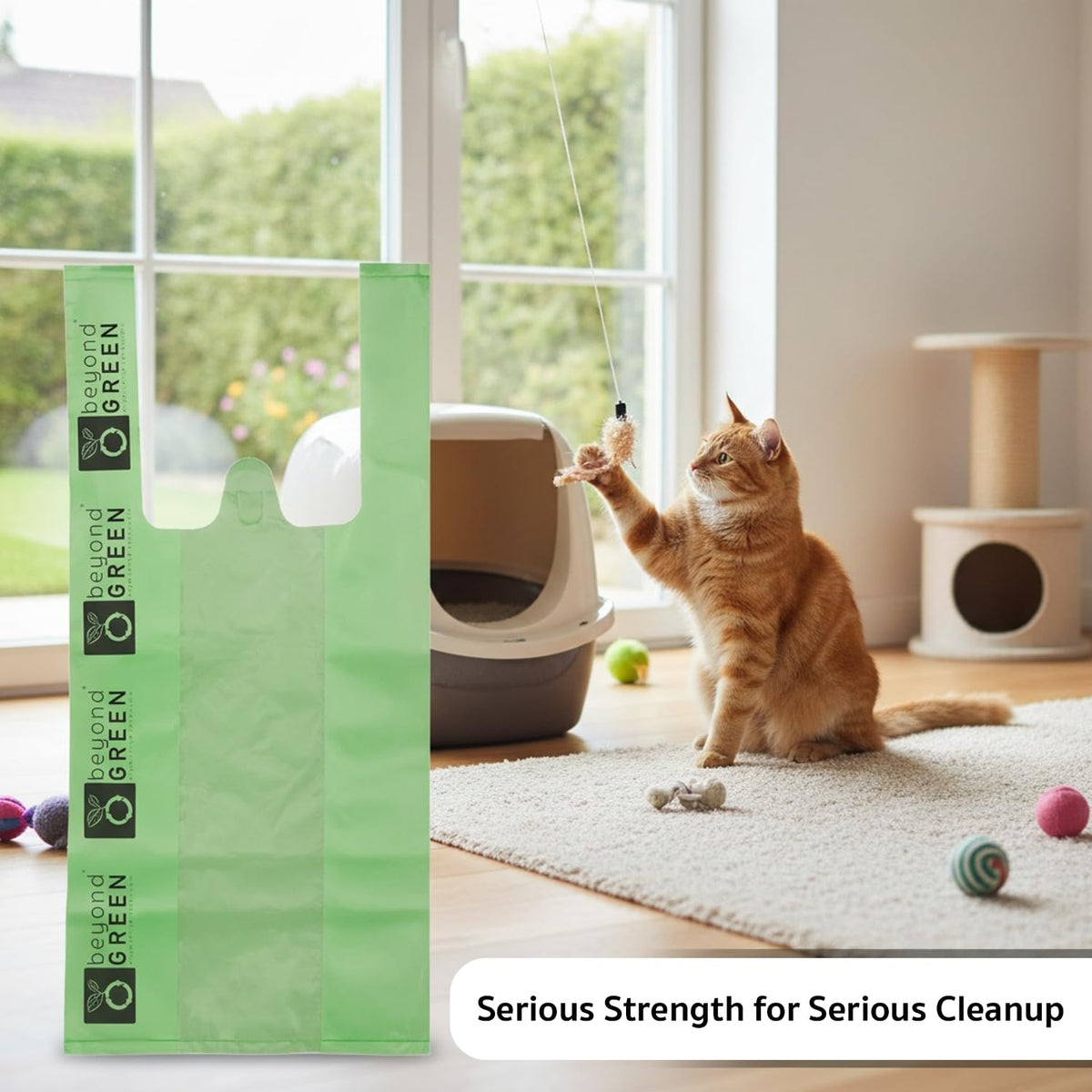 Cat Litter Bags with Handles, 300 Bags W41015