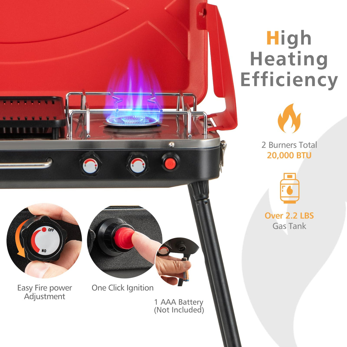 Portable Propane Gas Grill & Stove M495