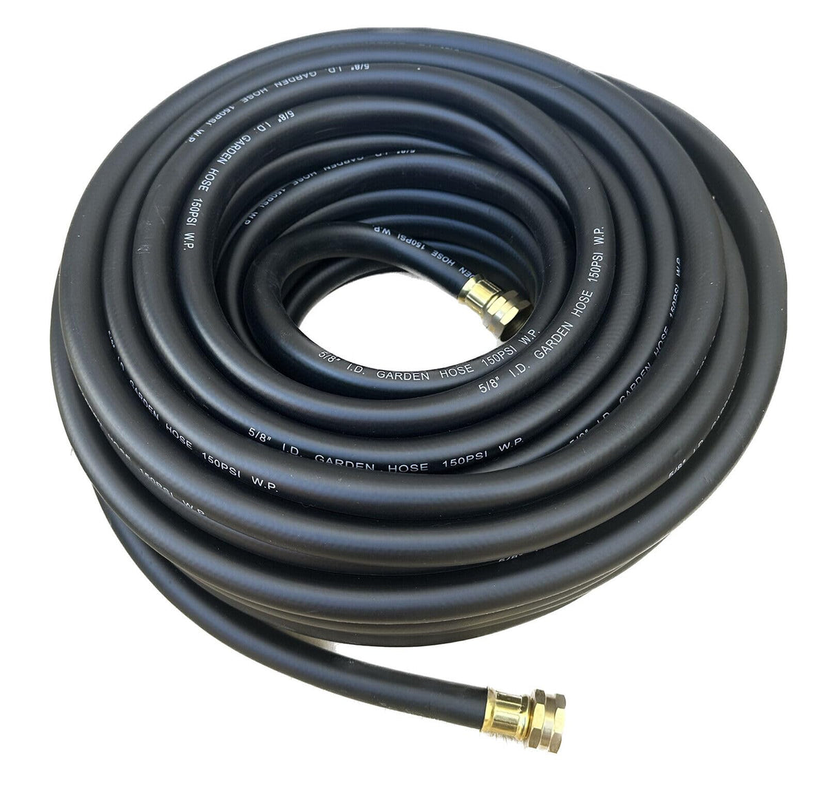 100 ft x 5/8" Black Rubber Garden Hose F24220