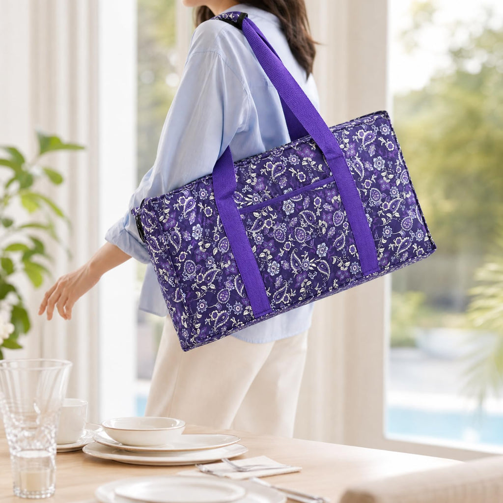 Purple 166 Tile Mahjong Set with Racks and Bag R11364
