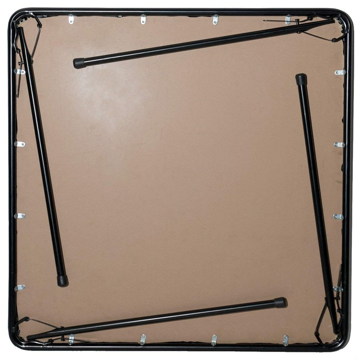 38" Square Folding Card Table, Beige Vinyl E8209