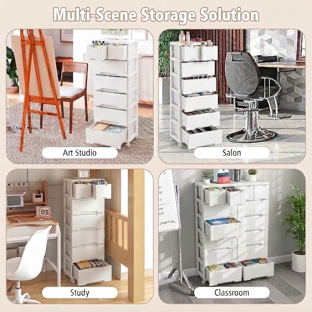 Storage Cabinet with 6 Plastic Drawers Y63101