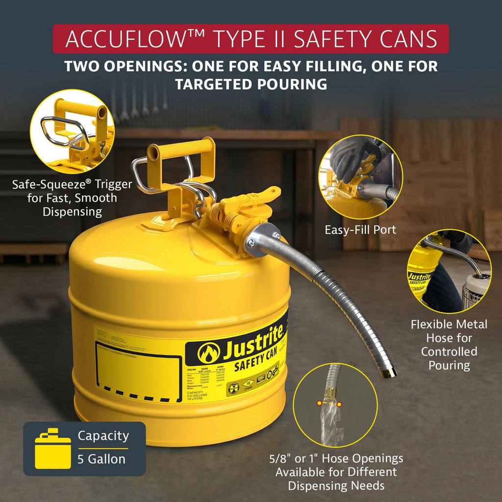 Yellow Galvanized Steel Diesel Fuel Can H386863