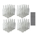 750ml Clear Glass Bottles with Lids, 48-Pack I400