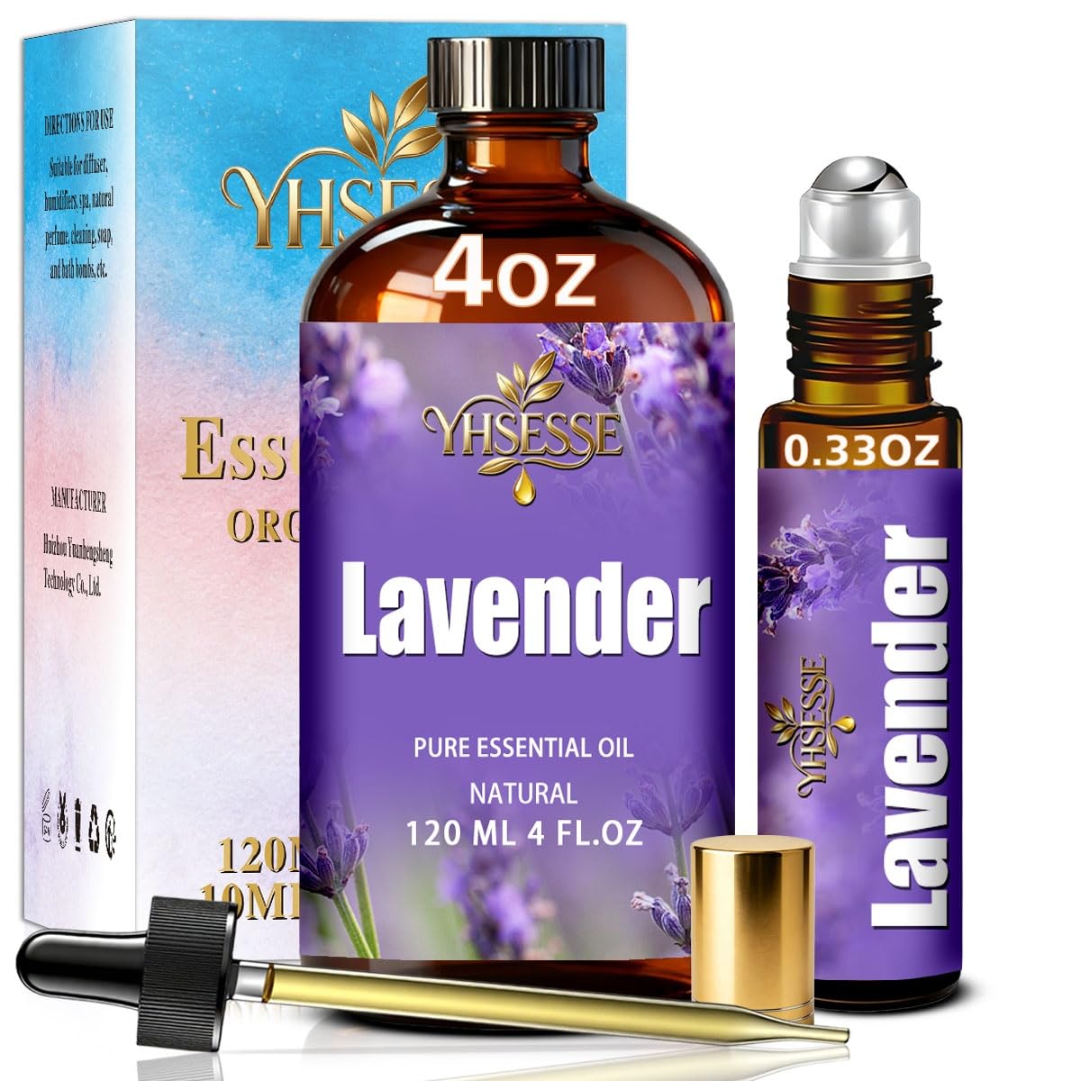 Lavender 4 Fl Oz and Tea Tree 16 Fl Oz Essential Oil V522805