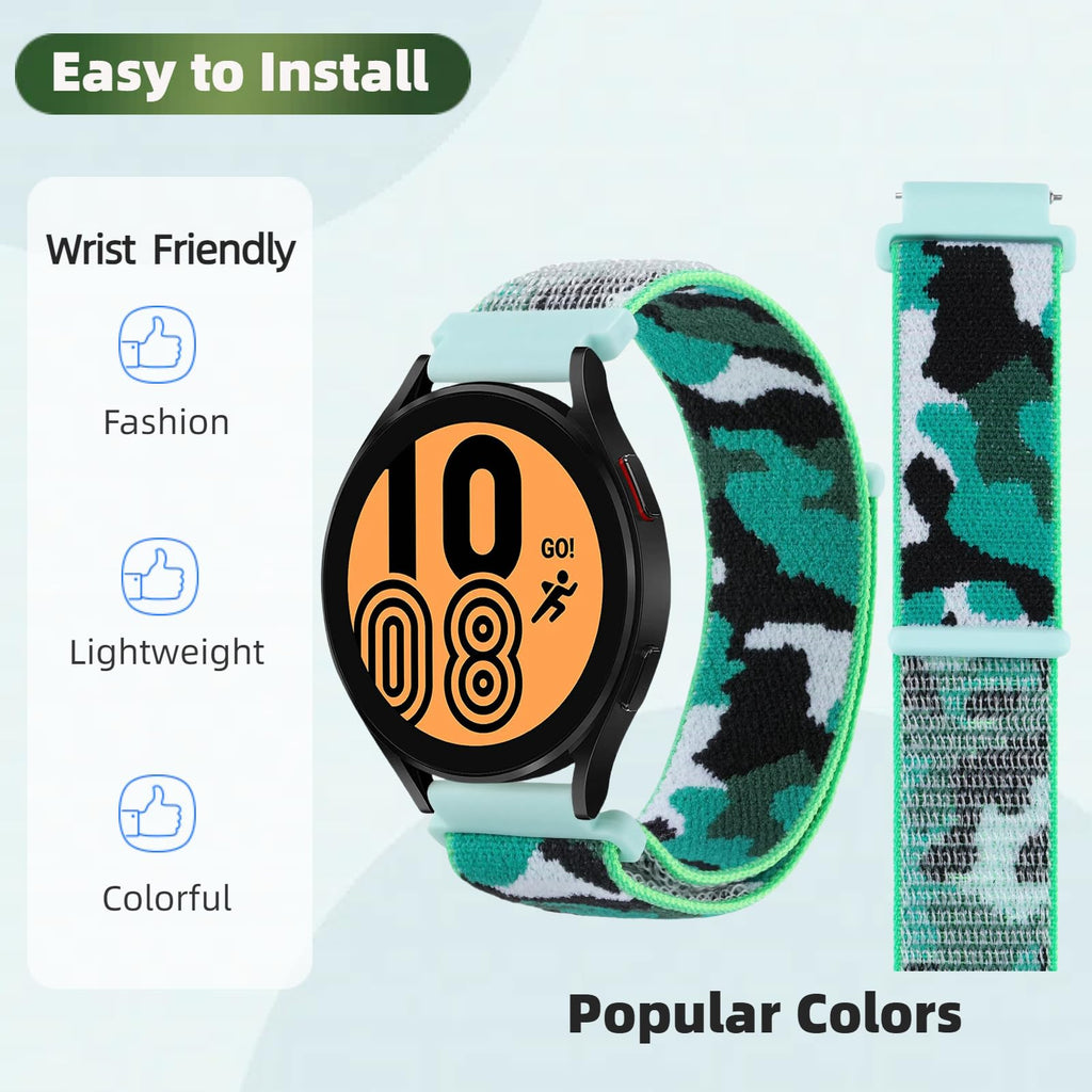 3 Pack 20mm Nylon Sport Loop Band Camouflage R8739