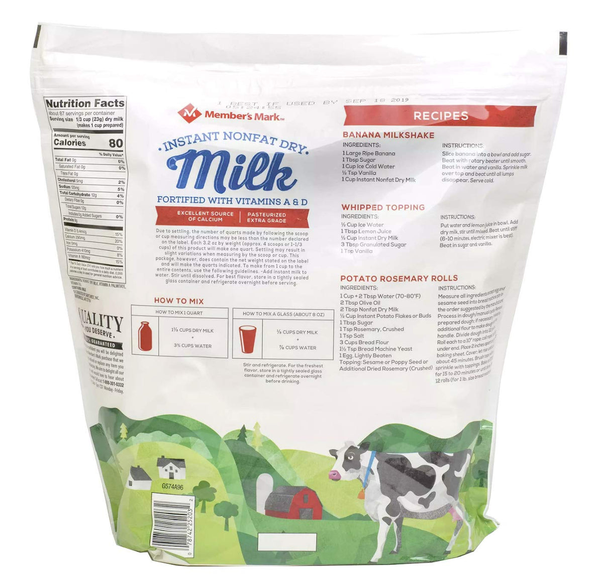 Nonfat Dry Milk with Vitamins A & D, 70.4 Ounce P932792