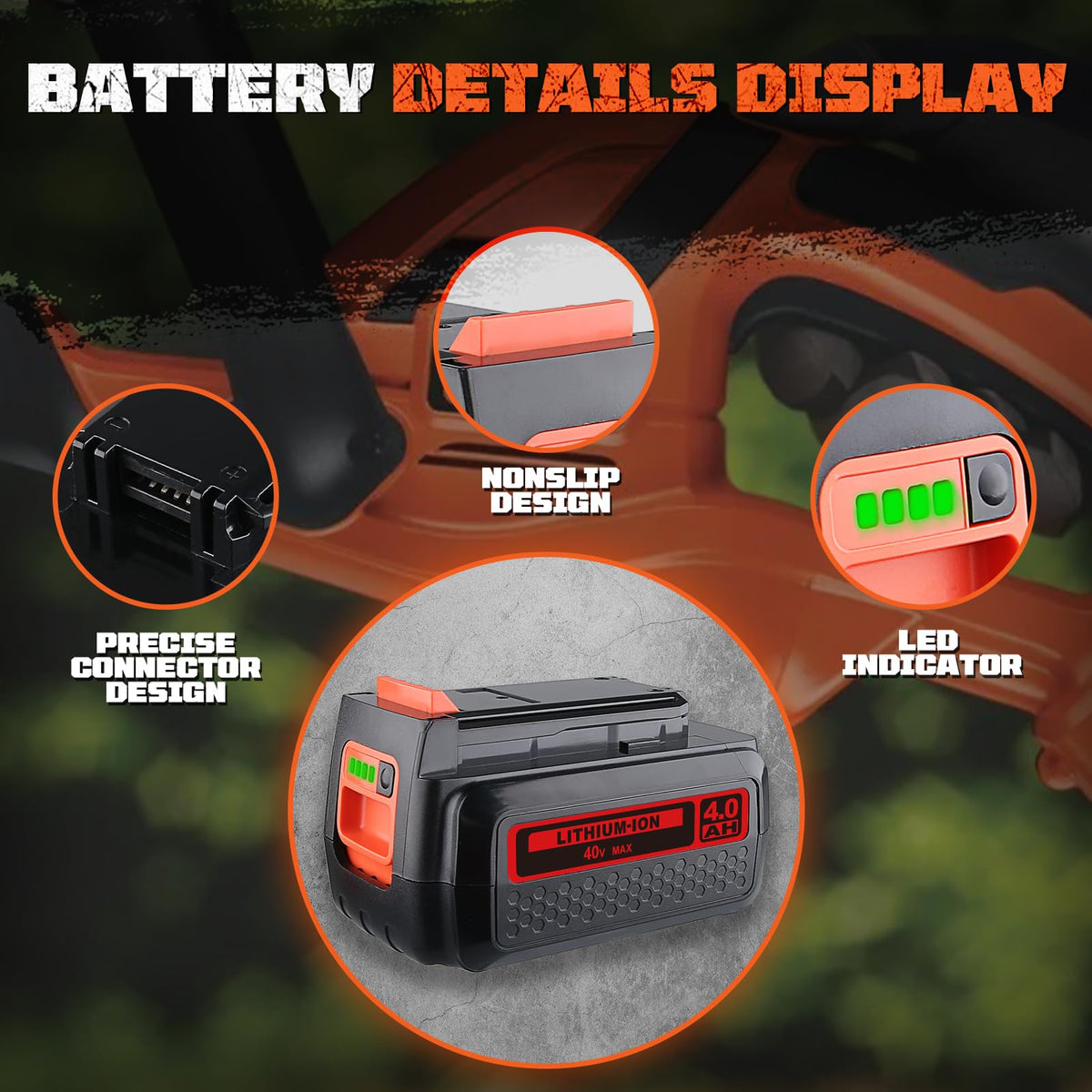 40V Lithium-Ion Battery Replacement C918661