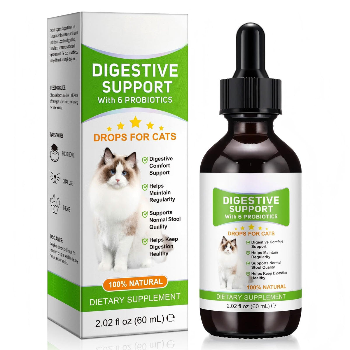 Natural Cat Laxative Liquid Stool Softener 2 fl oz Y288