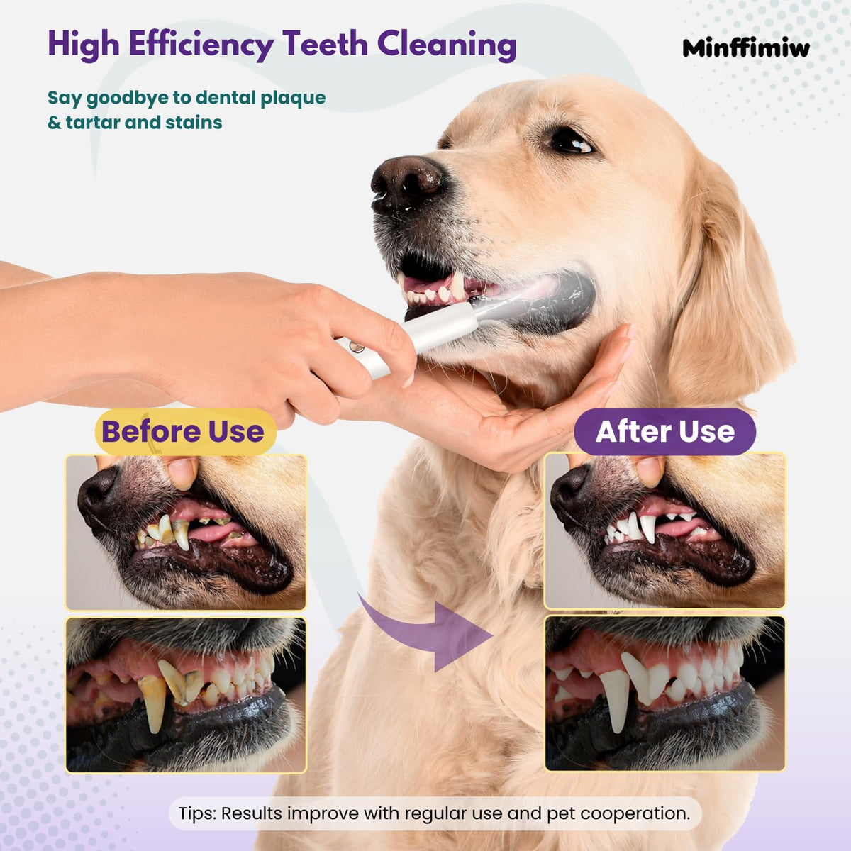 Dog Teeth Cleaning Kit with LED Light E4287