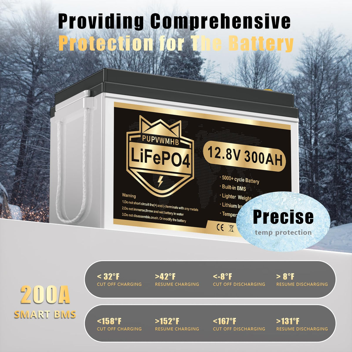 12V 300Ah Lithium LiFePO4 Battery Q7374