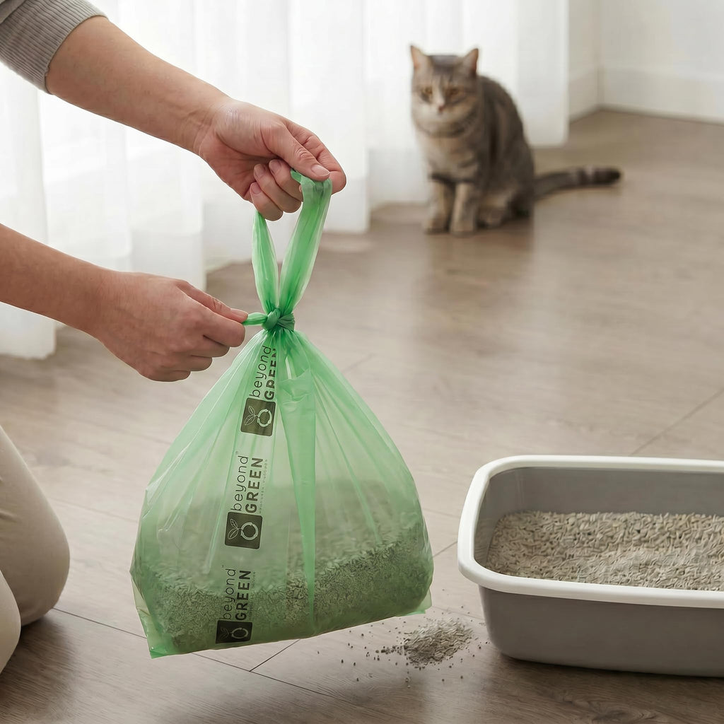 Cat Litter Bags with Handles, 300 Bags W41015