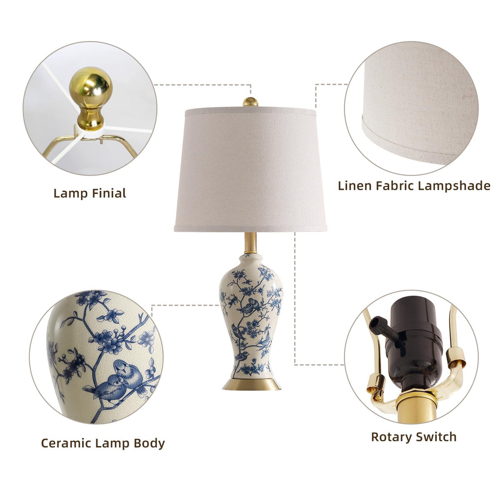 24" Ceramic Table Lamps Set of 2 A300