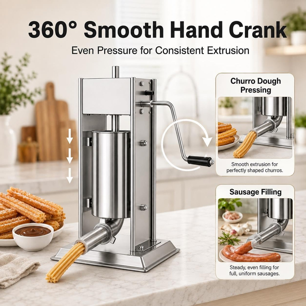 3L Stainless Sausage Stuffer V809