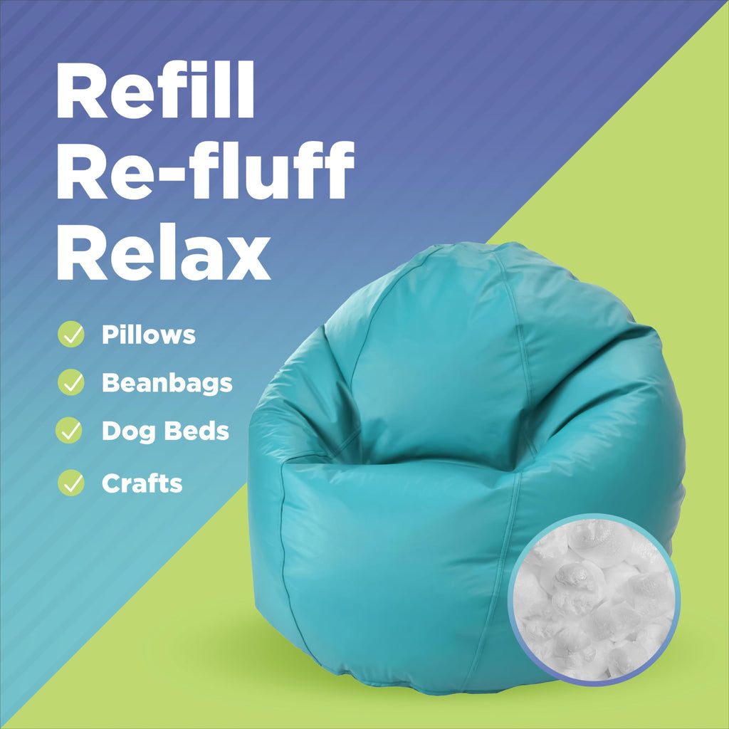 100% Recycled Polystyrene Bean Bag Filler Beads 2 Cubic ft. N116