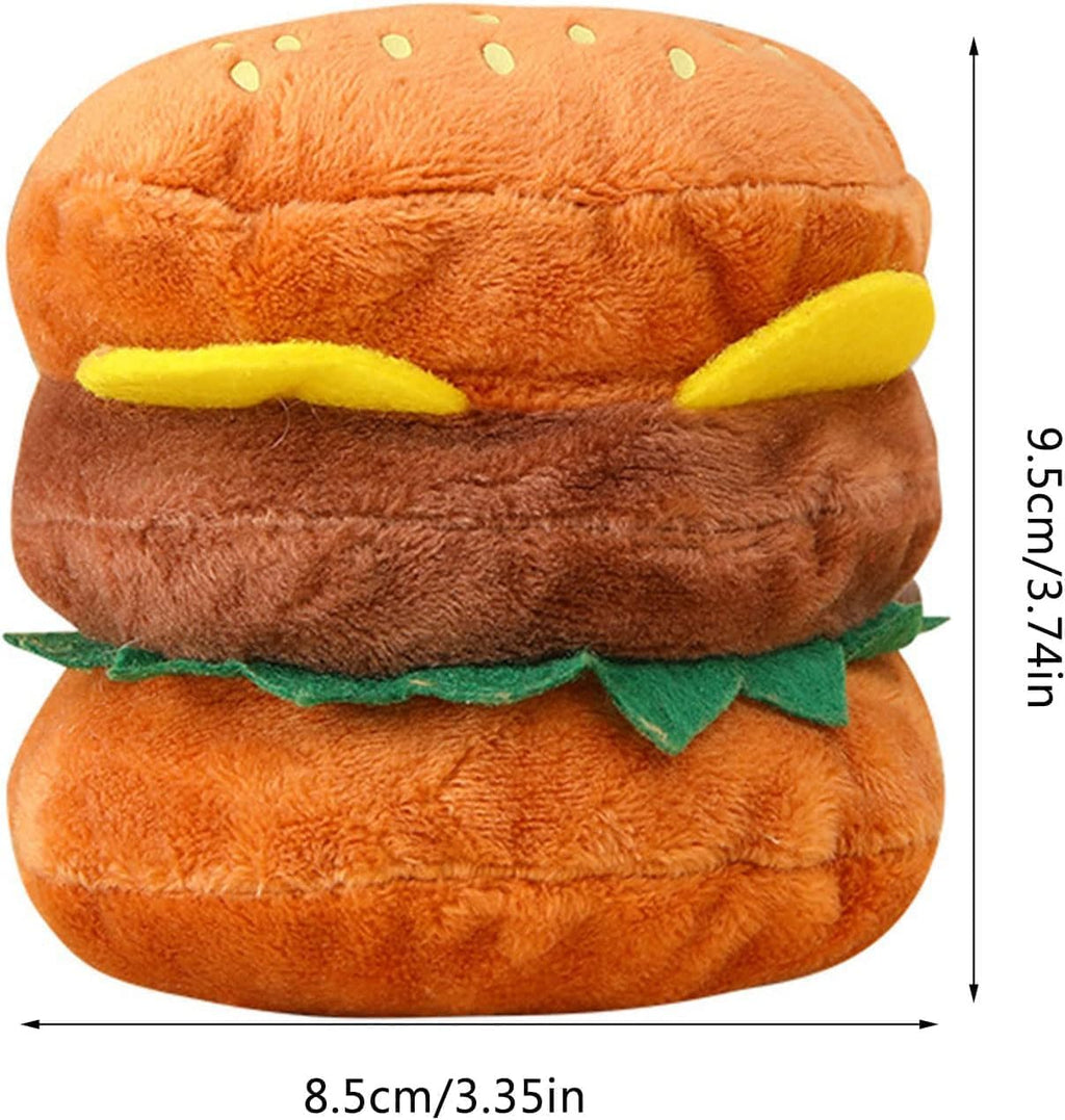 Hamburger Shape Dog Plush Squeaky Toy E1966