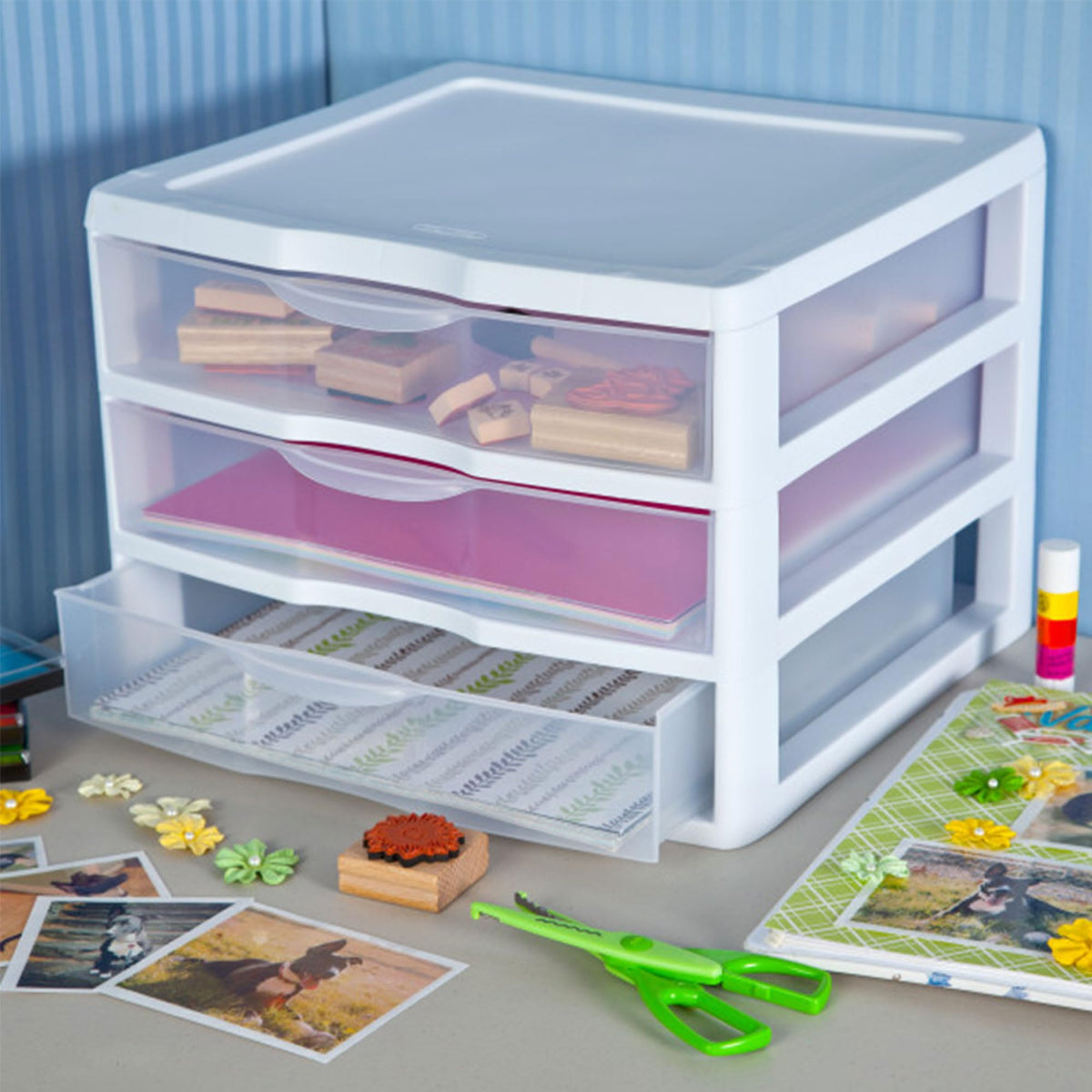 Wide 3-Drawer Storage Unit 3-Pack B5202