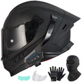 Full Face Motorcycle Helmet DOT Dual Sun Visor Y347232