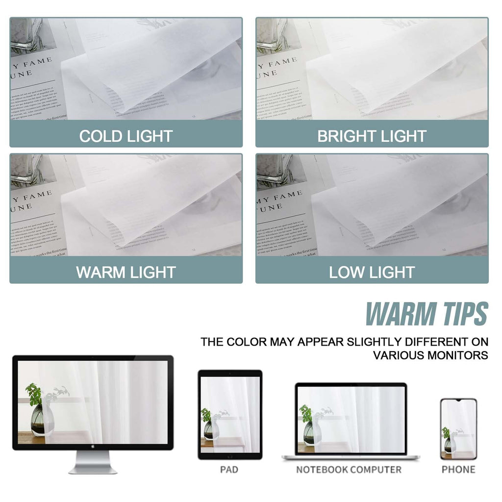 Extra Wide Sheer White Curtains 84 Inches Long 2 Panels D19915