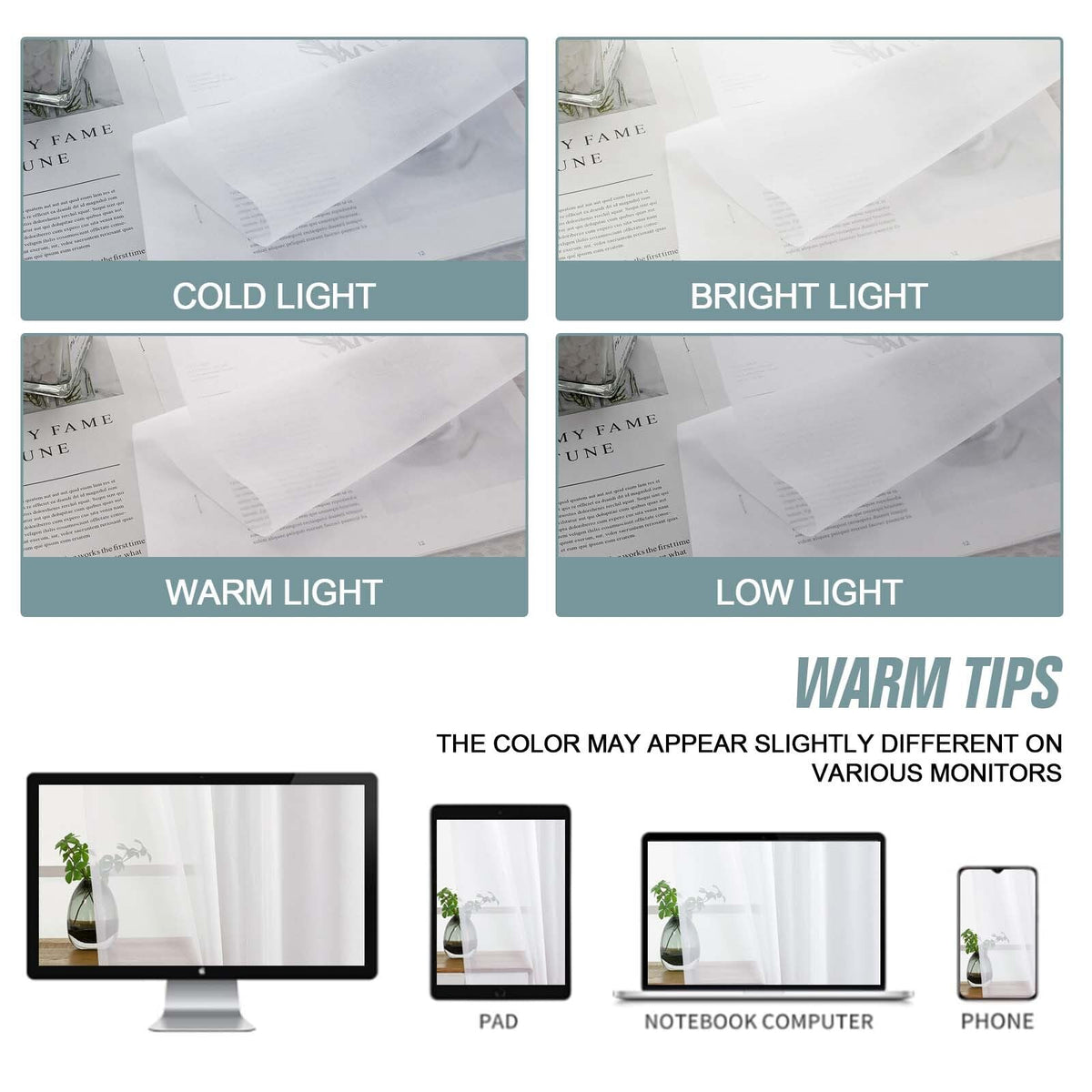 Extra Wide Sheer White Curtains 84 Inches Long 2 Panels D19915