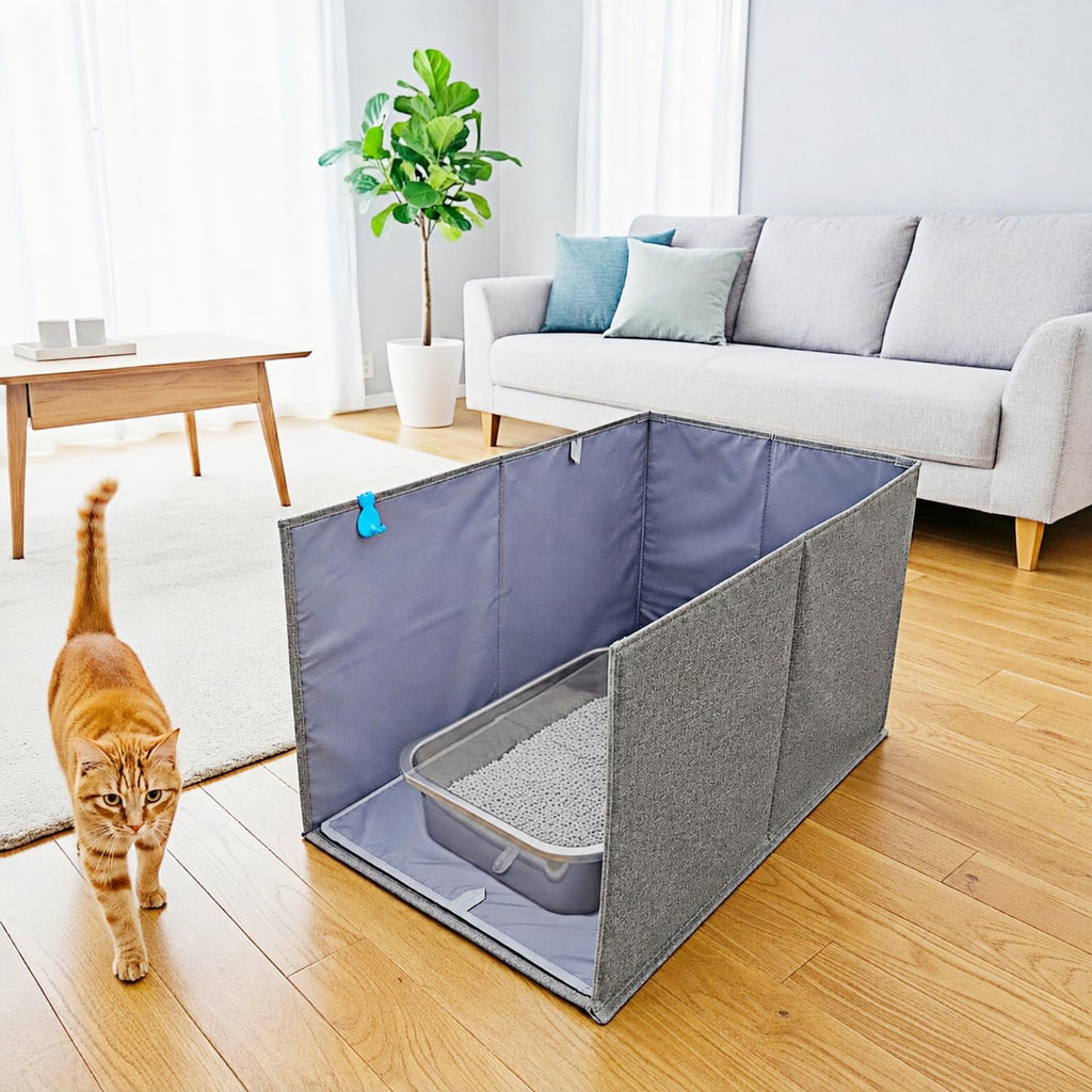 Extra Large Open Top High Sided Cat Litter Box Enclosure Q271604