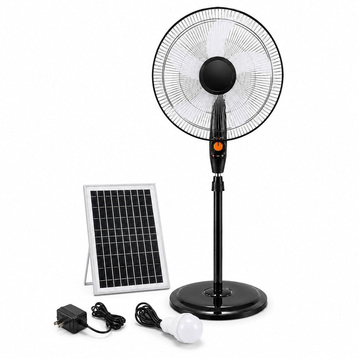 Rechargeable Pedestal Fan with Solar Panel Y983810