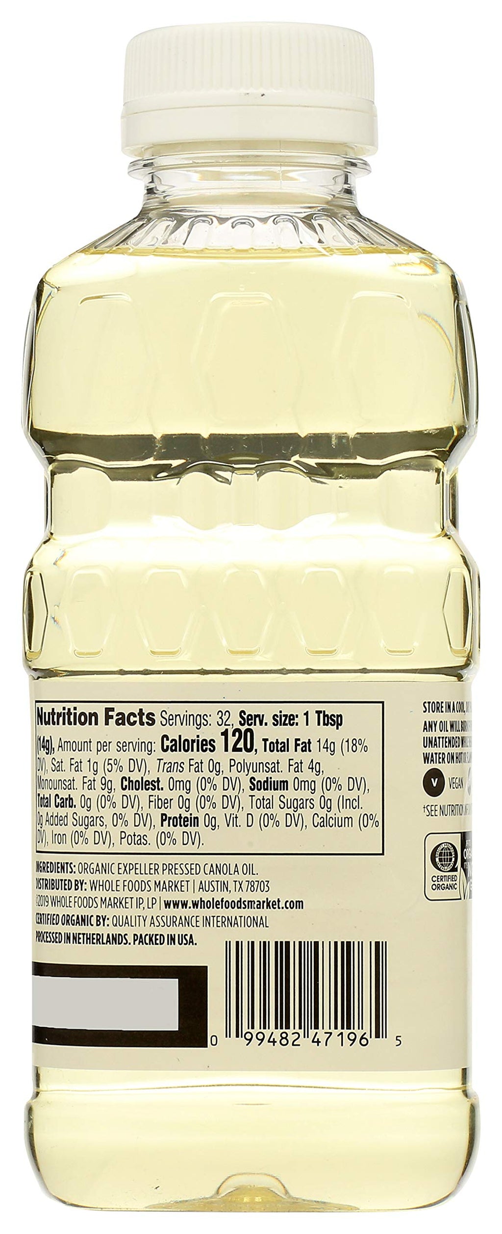 Organic Canola Cooking Oil, 16 Fl Oz (Pack of 2) M115