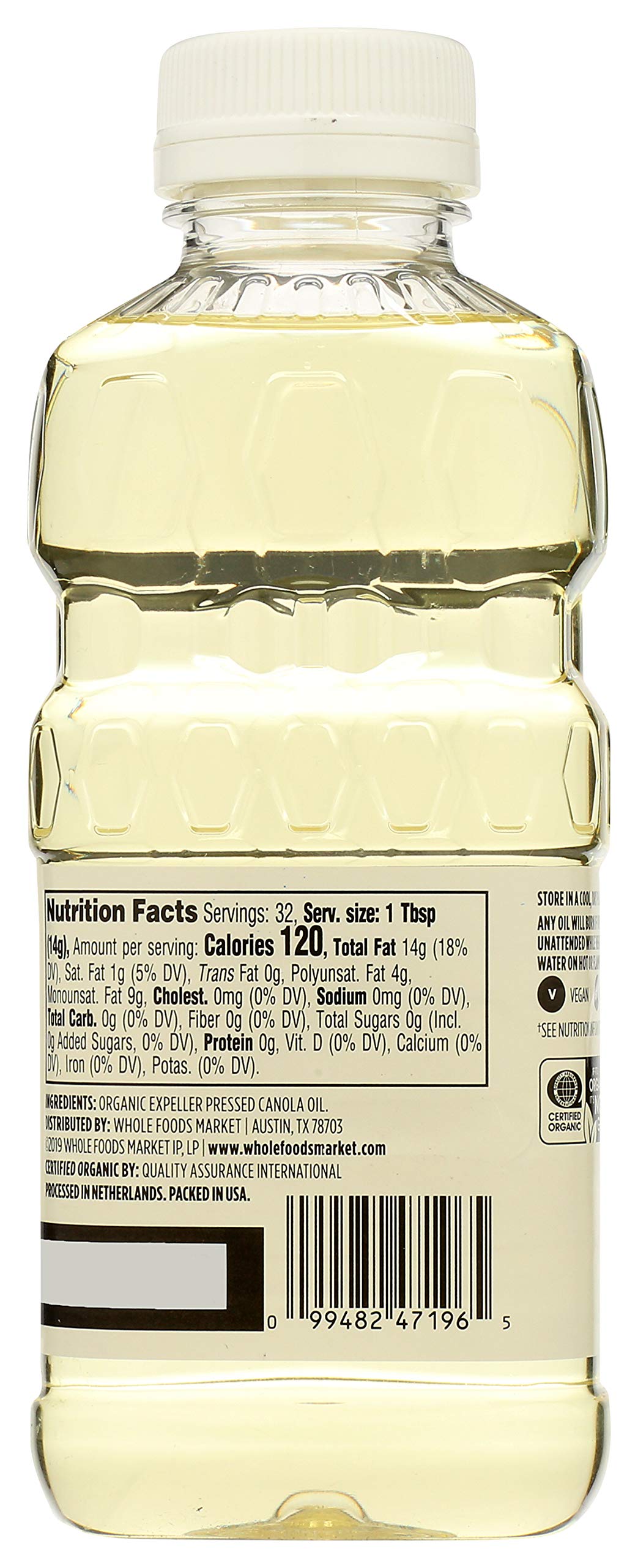 Organic Canola Cooking Oil, 16 Fl Oz (Pack of 2) M115