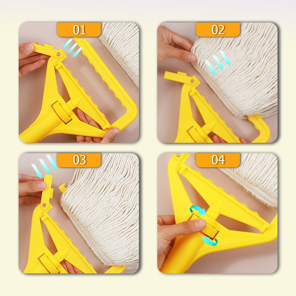 33 Qt Mop Bucket with Side-Press Wringer and Cotton Mop A74612