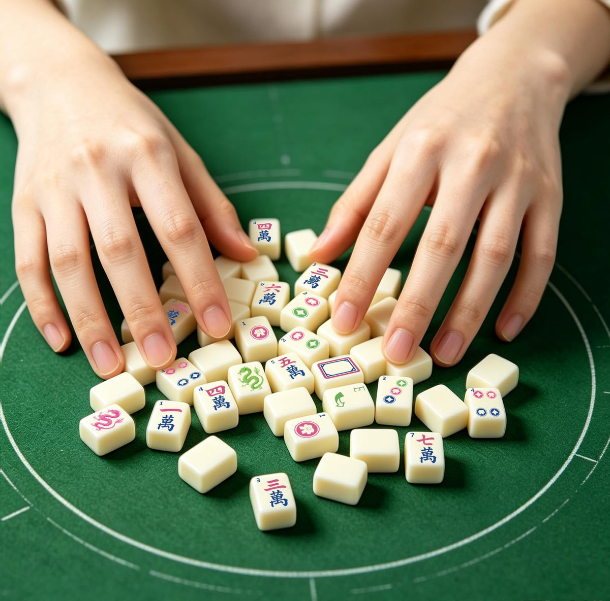 Mini Mahjong Set with 166 White Tiles Z1610