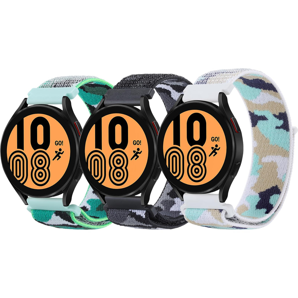 3 Pack 20mm Nylon Sport Loop Band Camouflage R8739