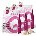 Tofu Cat Litter, Non-Stick, Odor Control, Flushable, Clumping, 99.9% Dust-Free, 5.5lb × 3 Bags O757
