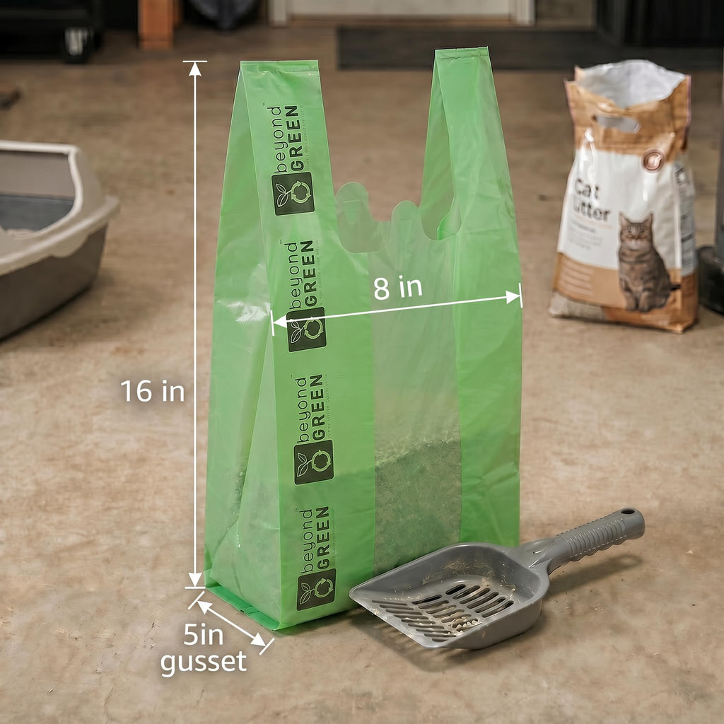 Cat Litter Bags with Handles, 300 Bags W41015
