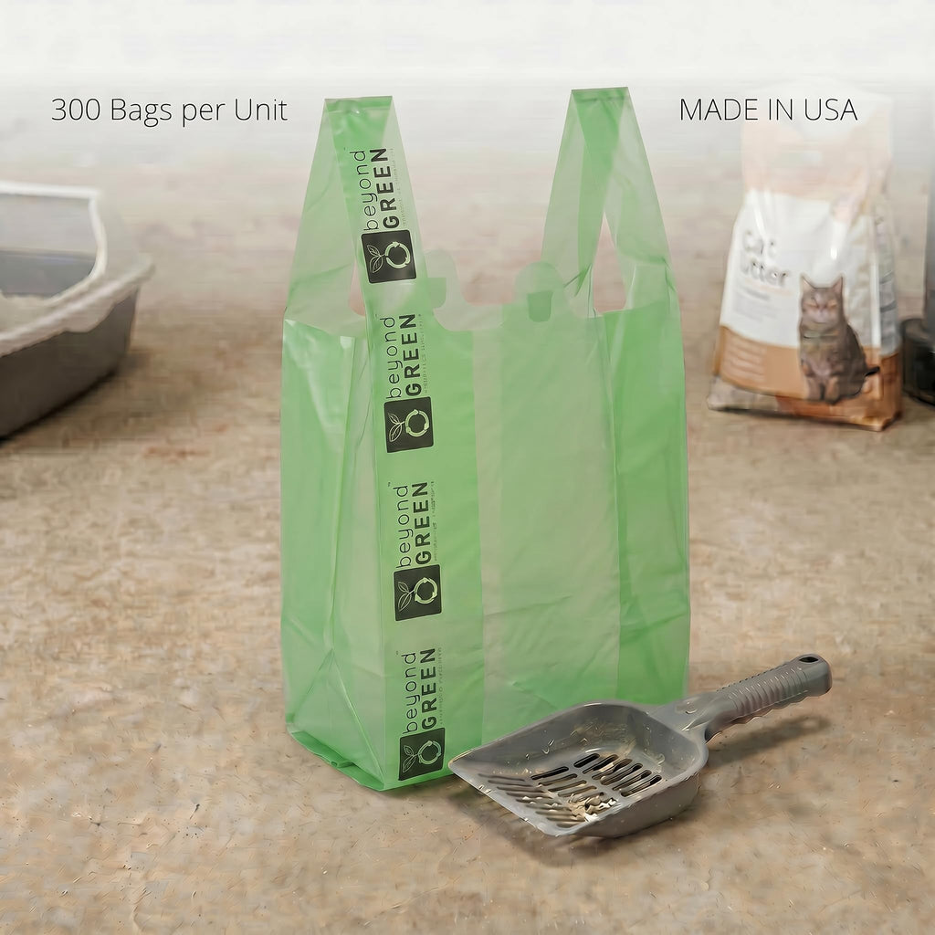 Cat Litter Bags with Handles, 300 Bags W41015