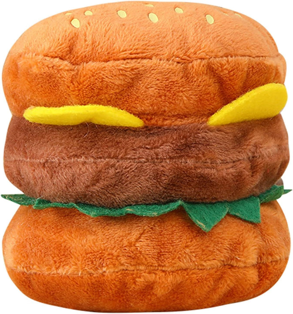 Hamburger Shape Dog Plush Squeaky Toy E1966