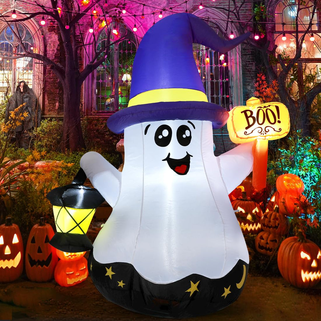 5 FT Halloween Inflatables Ghost with Built-in LEDs N8273