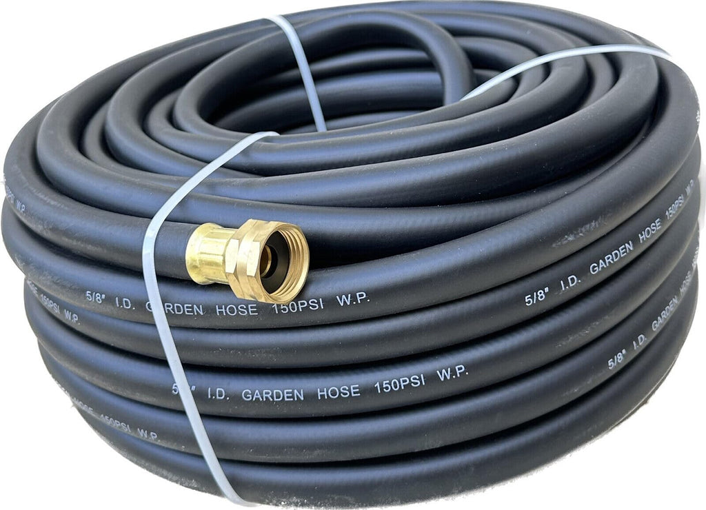 100 ft x 5/8" Black Rubber Garden Hose F24220