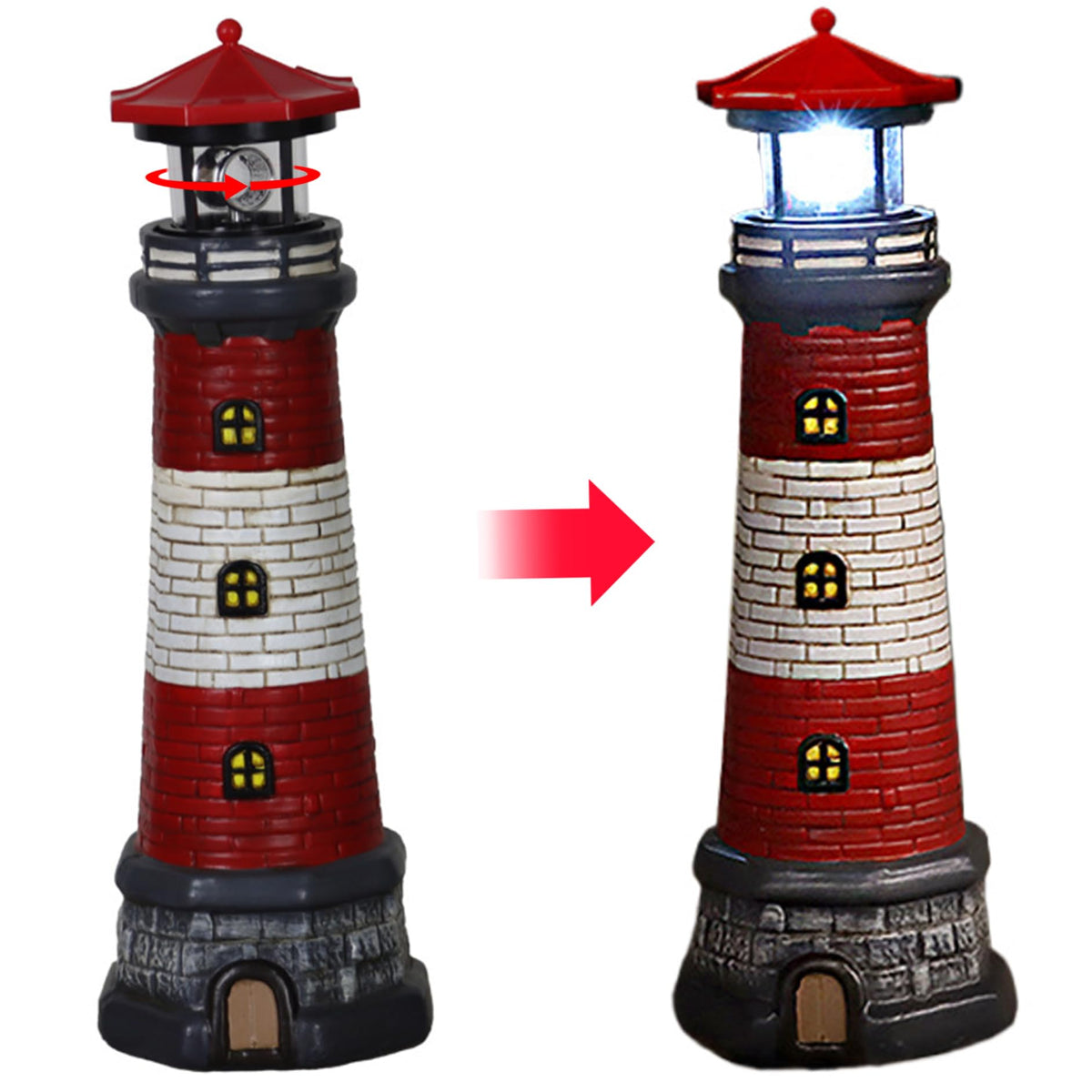 Waterproof Rotating LED Lighthouse Lamp T833