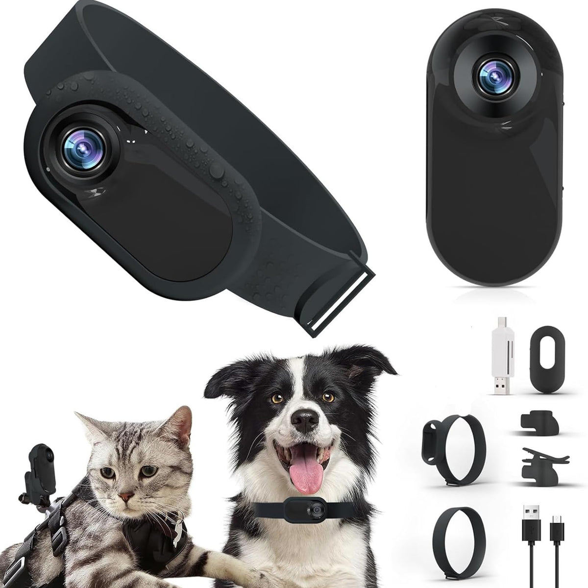 Cat Collar Camera with 0.96 Inch LCD Screen O719959