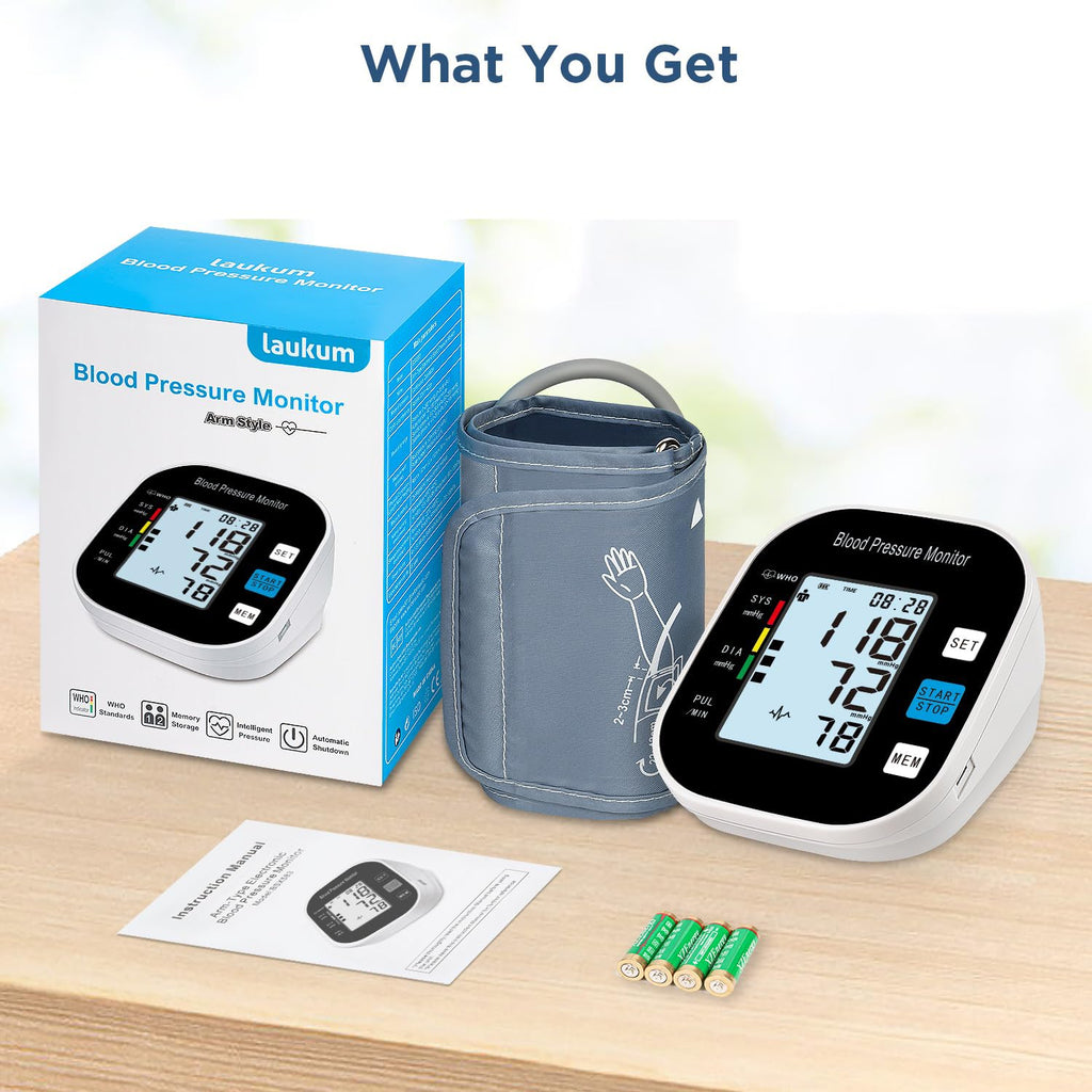 Blood Pressure Monitor with Large Backlit Display for 2 Users Arm Cuff & Storage Bag X590