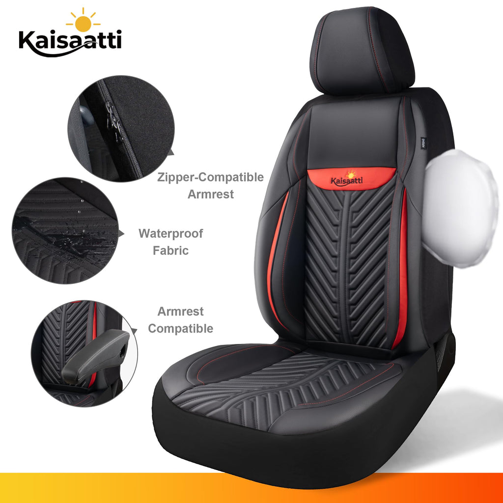 PU Leather Waterproof Car Seat Covers Full Set Z1004