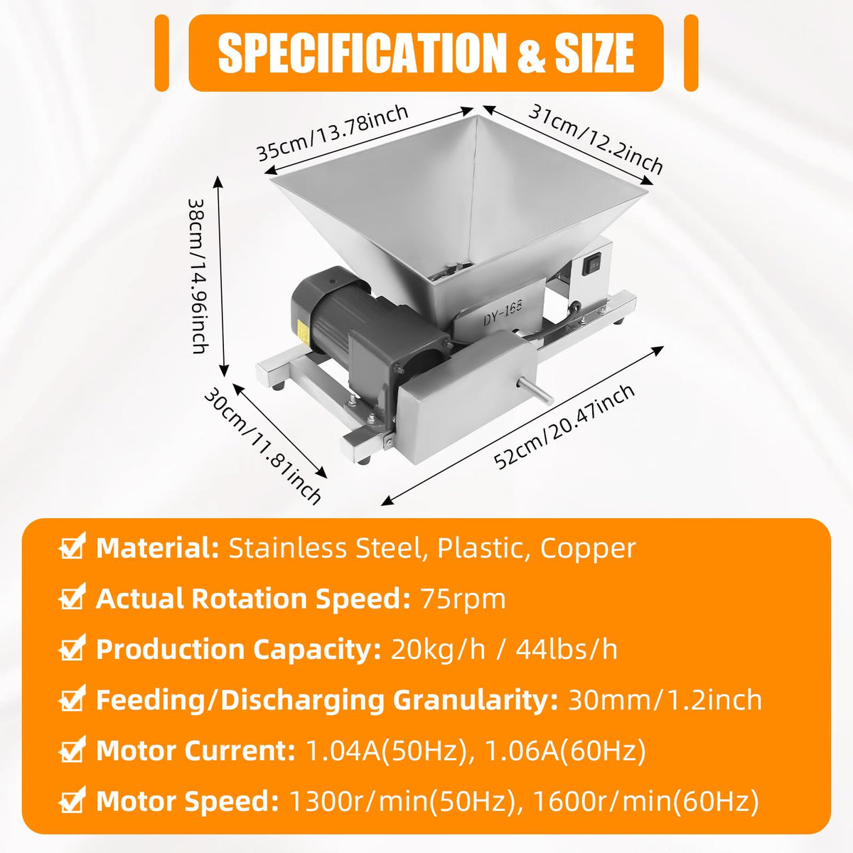 4L Stainless Steel Electric Fruit Crusher H343