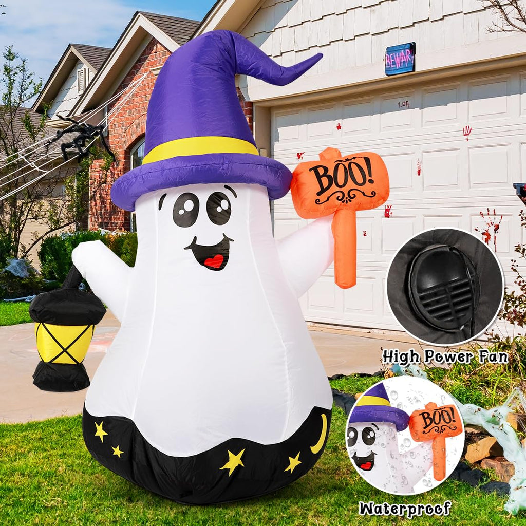 5 FT Halloween Inflatables Ghost with Built-in LEDs N8273